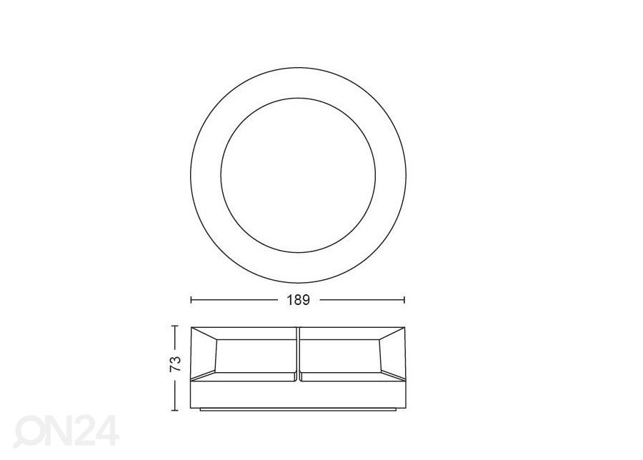 Philips Actea seinavalgusti 1x12 W 1200lm 2700K suurendatud