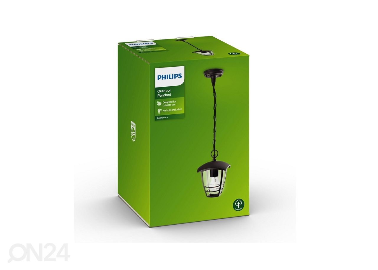 Philips Creek rippvalgusti E27 must suurendatud