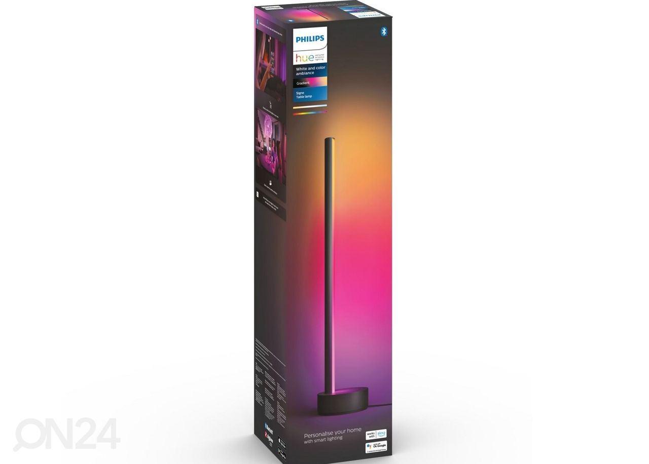 Philips Hue Black and Color ambience sujuva toonivahetusega laualamp Signe must suurendatud