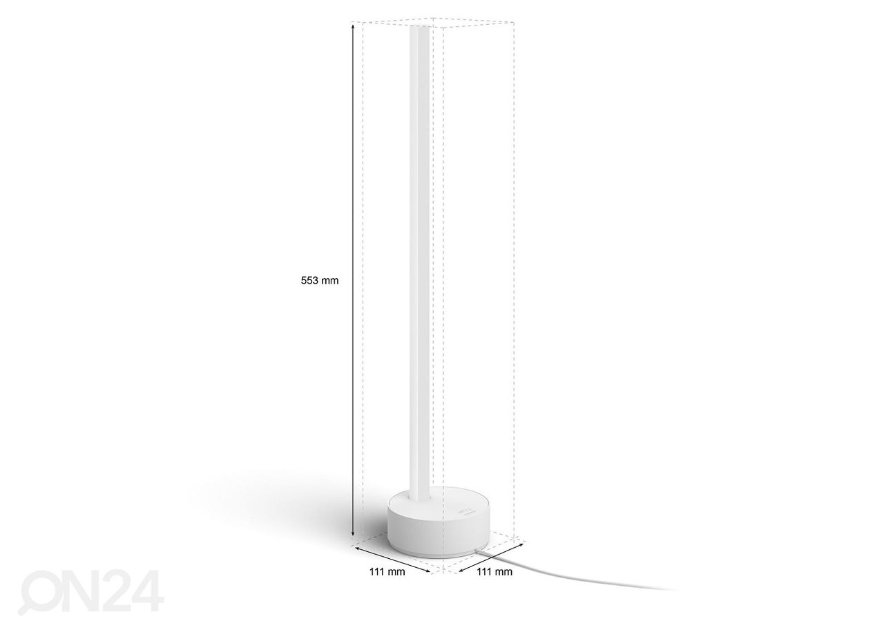 Philips Hue White and Color ambience sujuva toonivahetusega laualamp Signe suurendatud