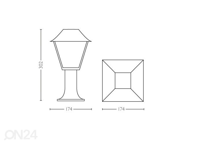 Philips myGarden Alpenglow postvalgusti E27 suurendatud