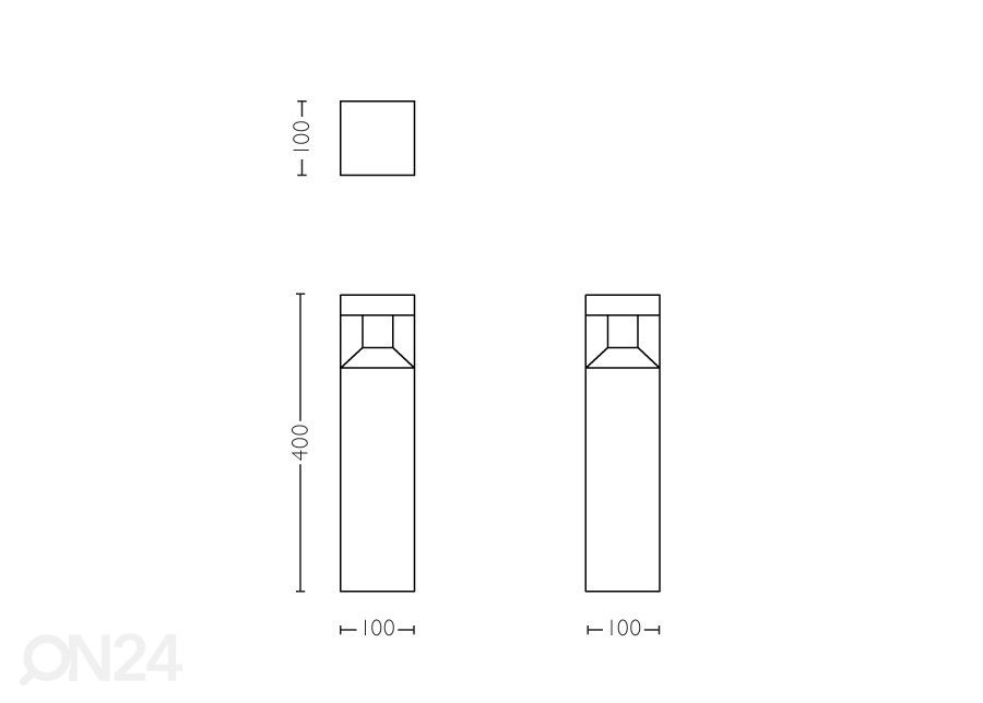 Philips Parterre postamentvalgusti 8 W 800lm 2700K suurendatud