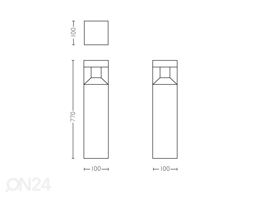 Philips Parterre postvalgusti 8 W 800lm 2700K suurendatud