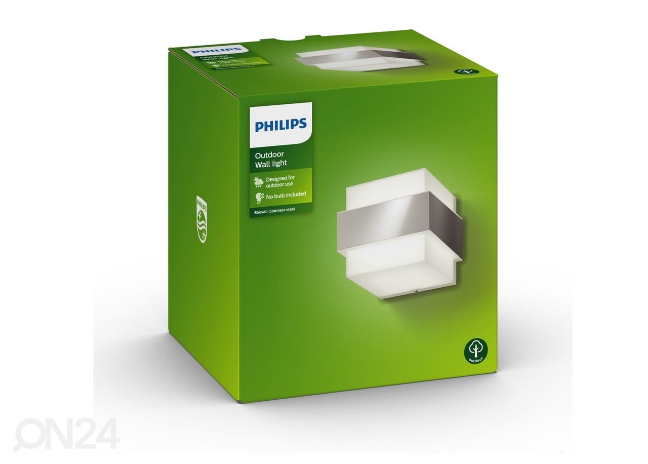 Philips Shovel seinavalgusti inox E27 suurendatud