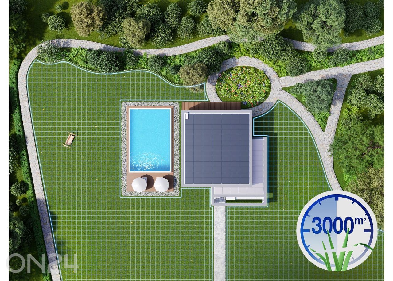 Piirdekaablivaba muruniiduk Ecovacs Goat A3000 LiDAR PRO, 3000m², TruEdge trimmer suurendatud