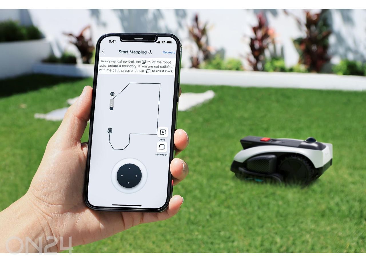 Piirdekaablivaba muruniiduk Ecovacs Goat O1200 LiDAR PRO, 1200m², TruEdge trimmer suurendatud