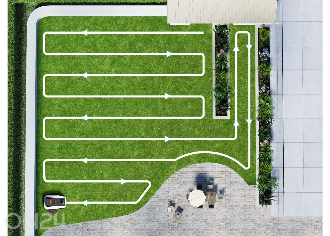 Piirdekaablivaba muruniiduk Ecovacs Goat O1200 LiDAR PRO, 1200m², TruEdge trimmer suurendatud