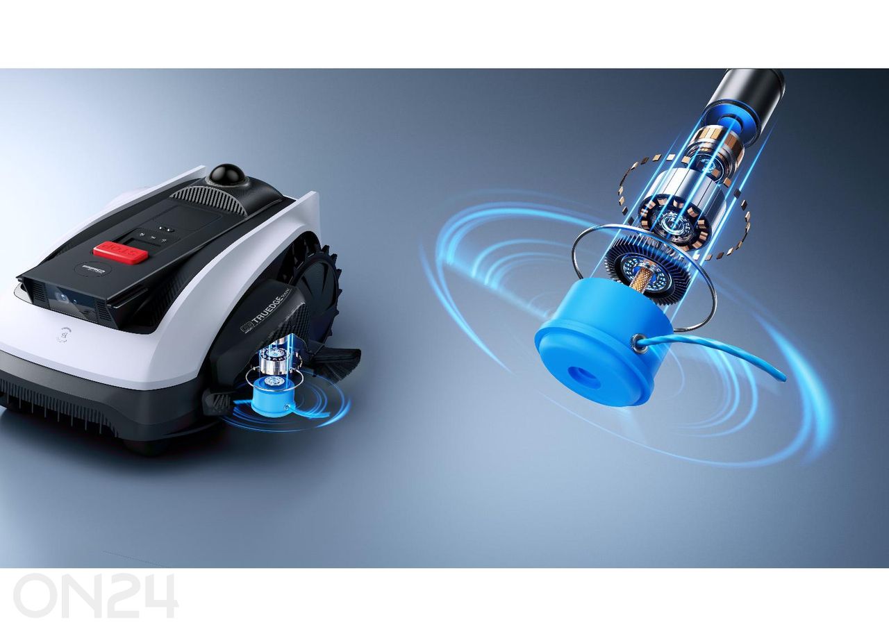 Piirdekaablivaba muruniiduk Ecovacs Goat O1200 LiDAR PRO, 1200m², TruEdge trimmer suurendatud