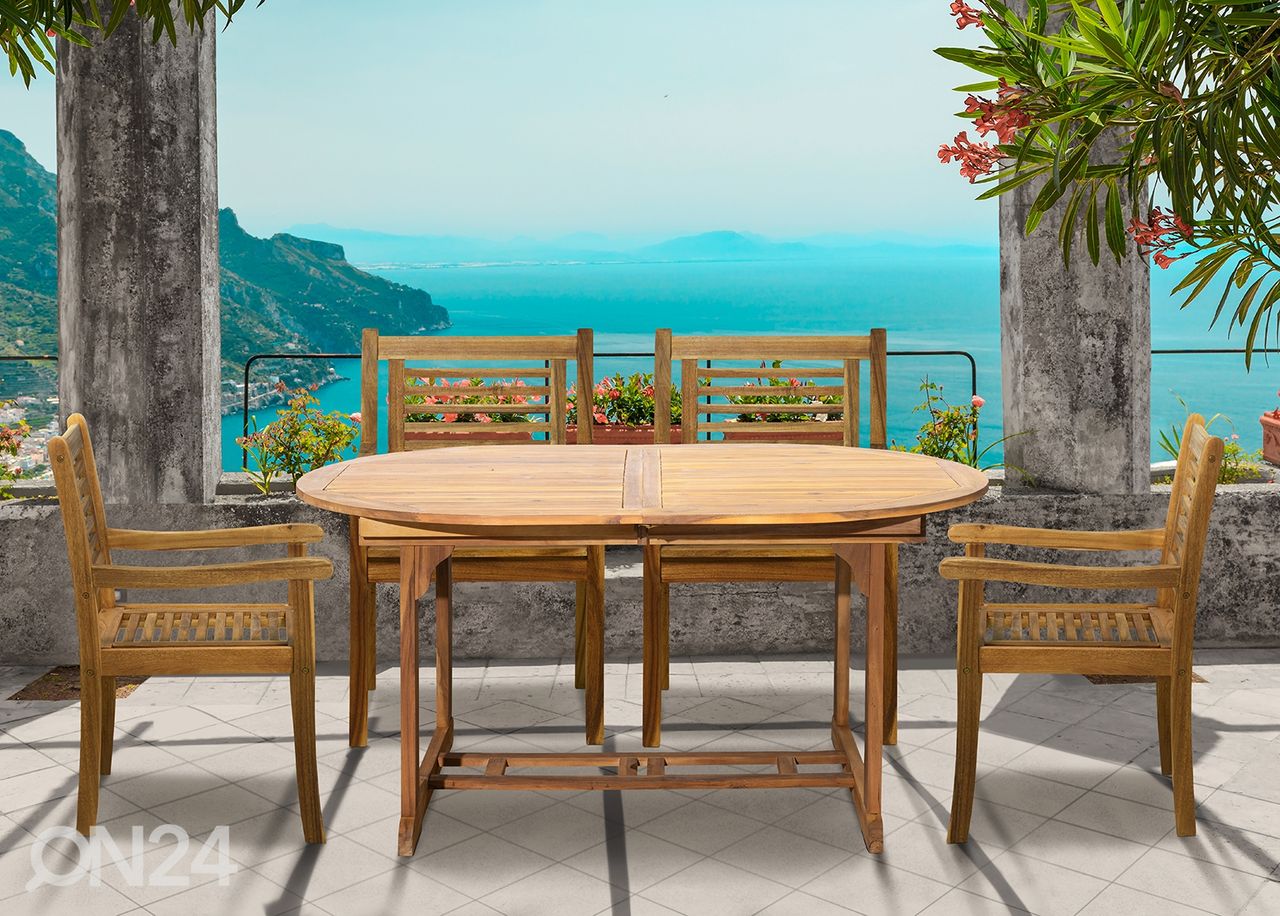 Pikendatav aialaud 100x150-200 cm, akaatsia suurendatud