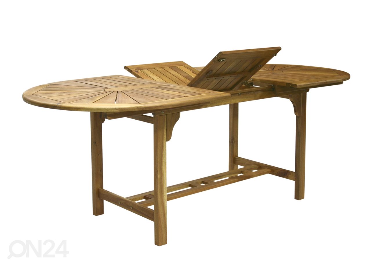 Pikendatav aialaud Finlay 90x153-195 cm suurendatud