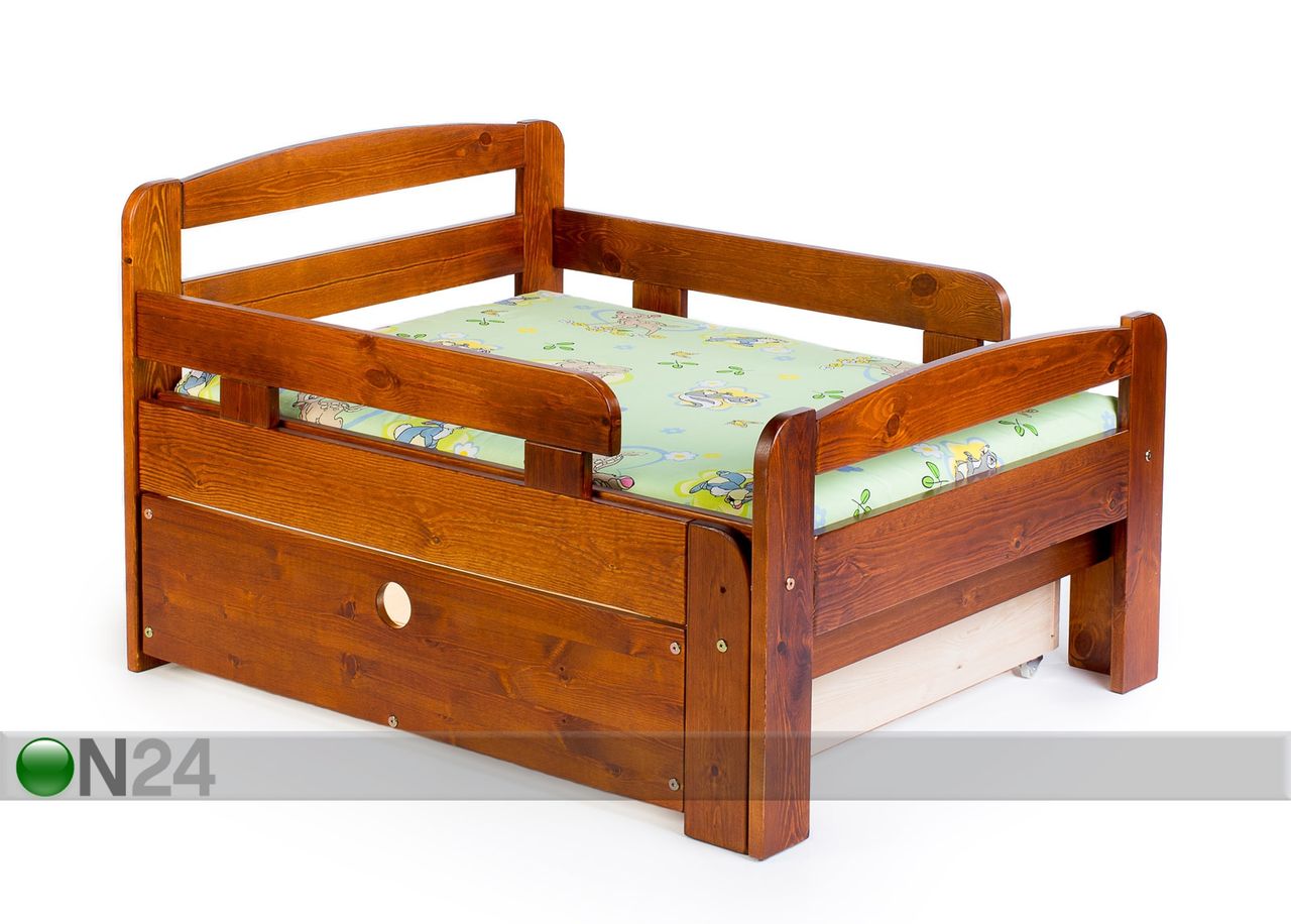 Pikendatav lastevoodi Kiku + voodikast suurendatud