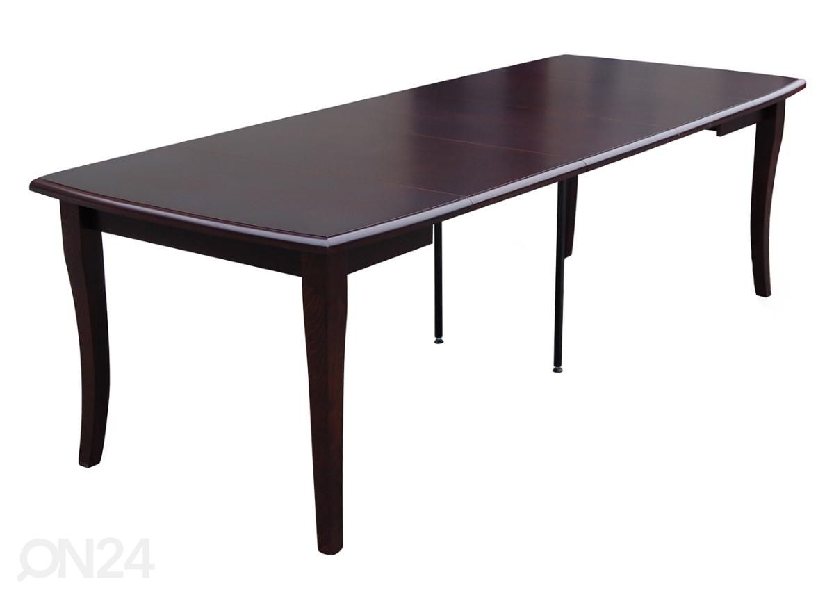 Pikendatav söögilaud 100x100-250 cm + 4 tooli suurendatud