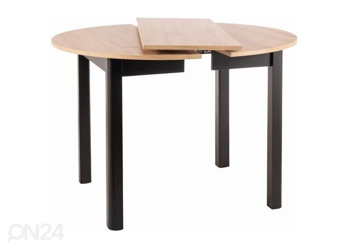 Pikendatav söögilaud 102-144x102 cm suurendatud