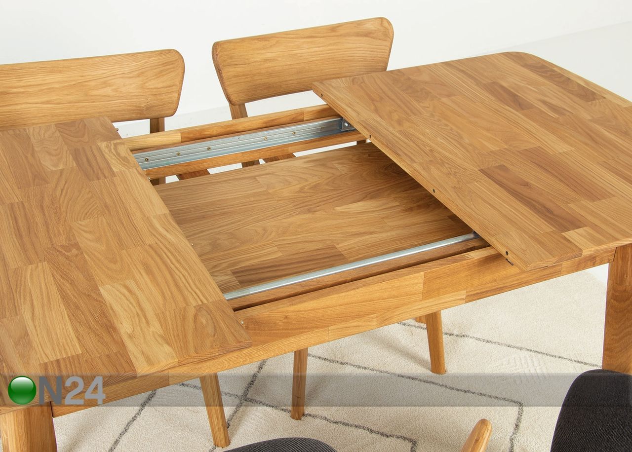 Pikendatav söögilaud 120-160x80 cm suurendatud