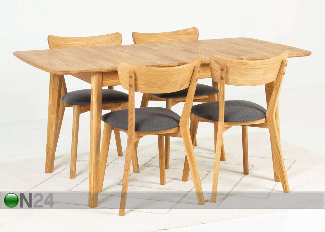 Pikendatav söögilaud 120-160x80 cm suurendatud