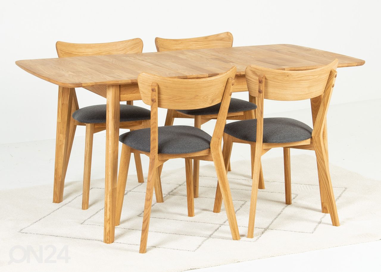 Pikendatav söögilaud 120-160x80 cm suurendatud