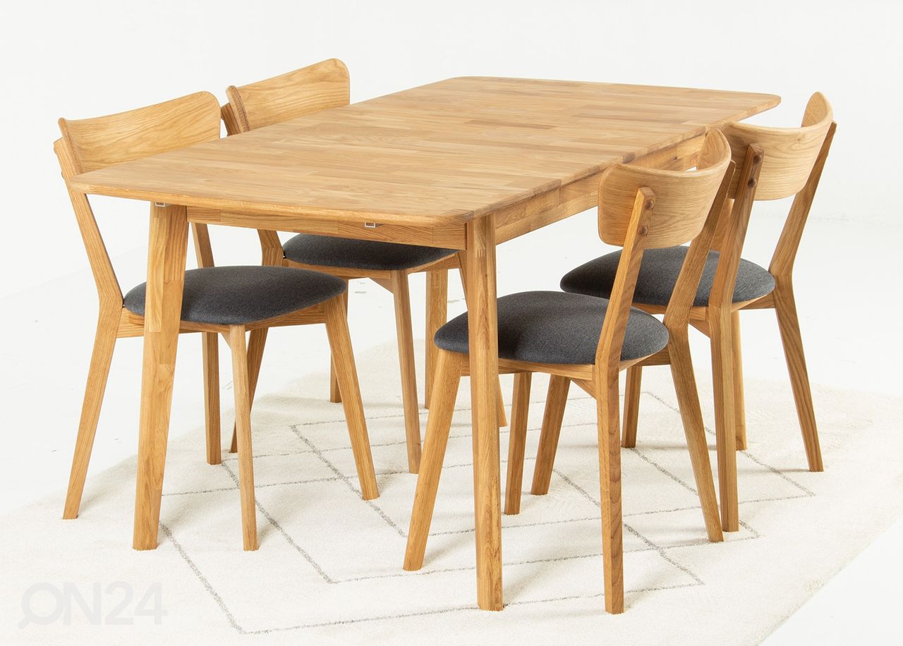 Pikendatav söögilaud 120-160x80 cm suurendatud