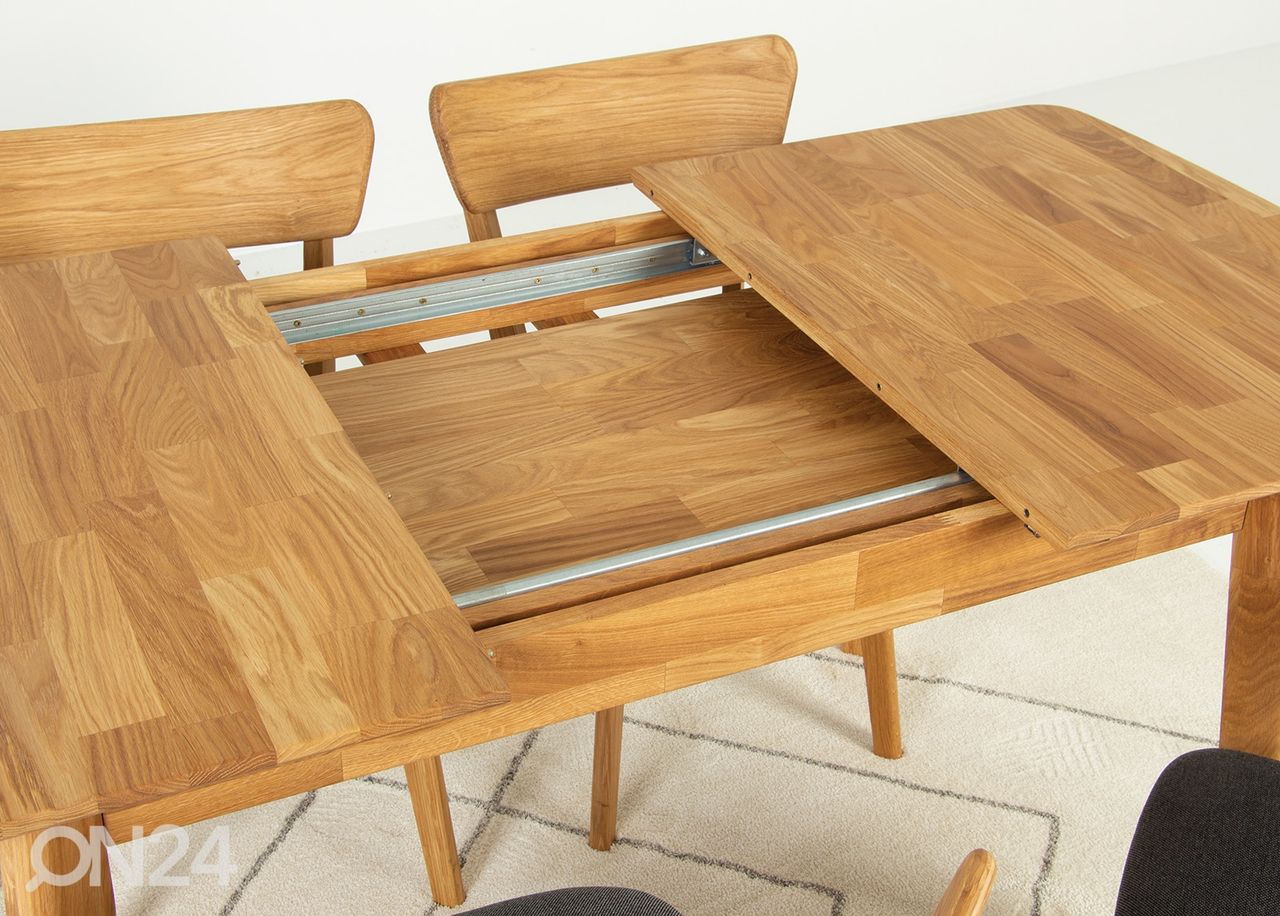 Pikendatav söögilaud 120-160x80 cm suurendatud