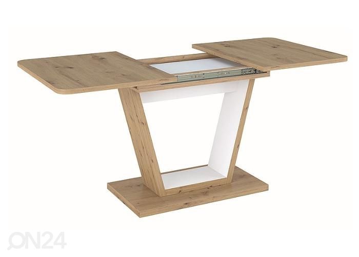 Pikendatav söögilaud 120-160x80 cm suurendatud