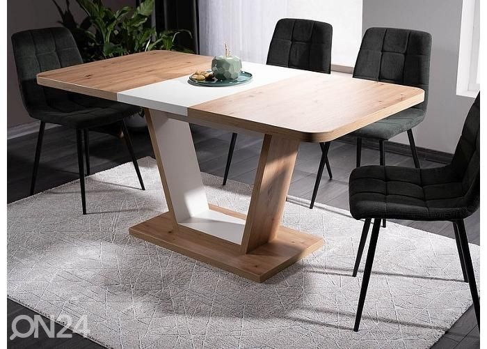 Pikendatav söögilaud 120-160x80 cm suurendatud