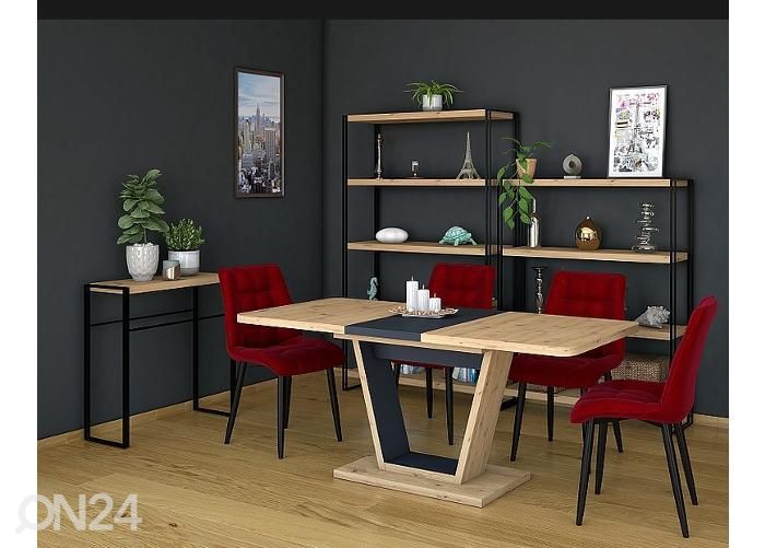 Pikendatav söögilaud 120-160x80 cm suurendatud