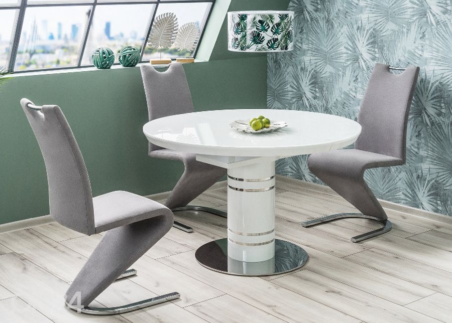 Pikendatav söögilaud 120x120-160 cm suurendatud