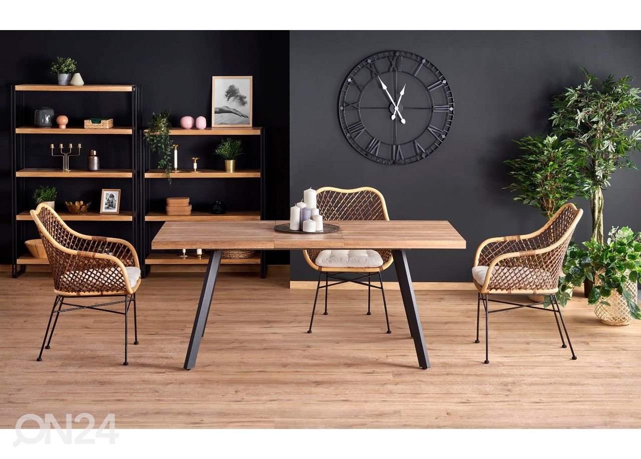 Pikendatav söögilaud 140/180x85 cm suurendatud