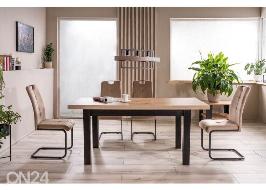 Pikendatav söögilaud 140-218x80 cm suurendatud