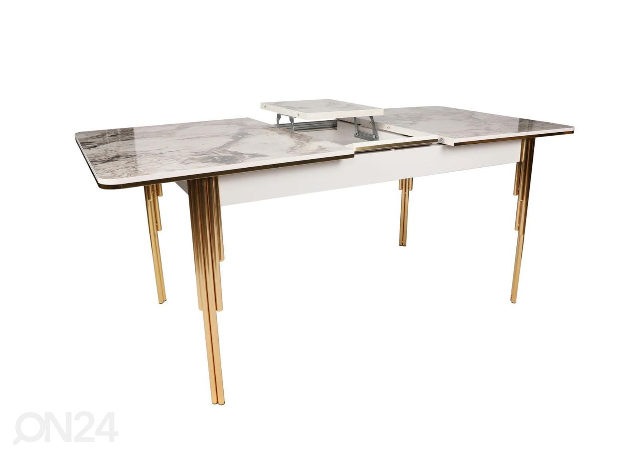 Pikendatav söögilaud 146/181x90 cm suurendatud