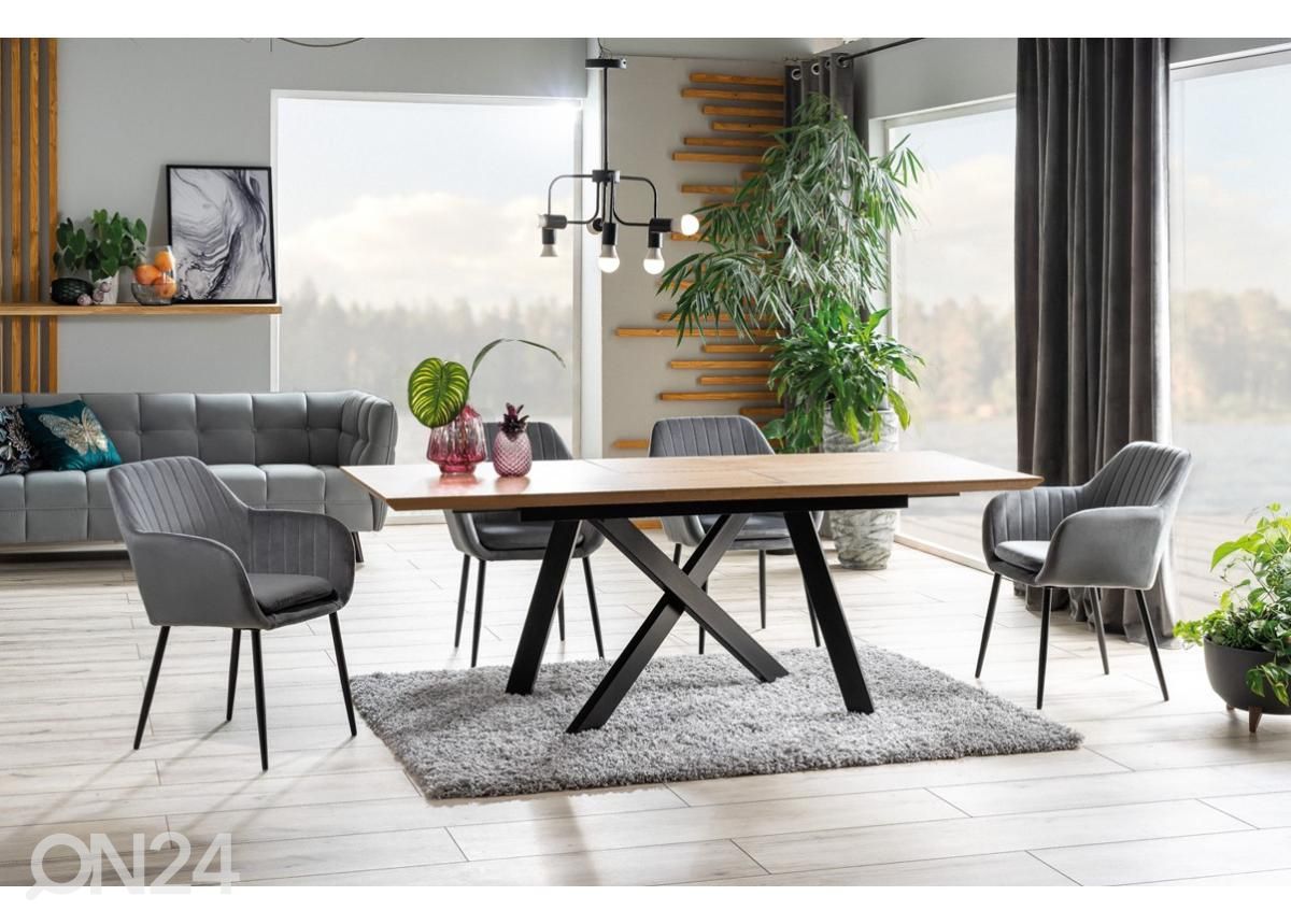 Pikendatav söögilaud 160-200x90 cm suurendatud