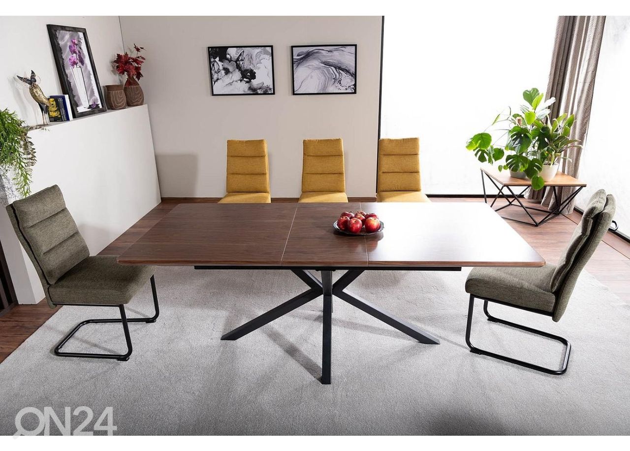 Pikendatav söögilaud 160/200x90 cm suurendatud