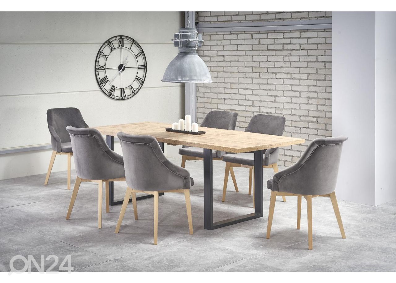 Pikendatav söögilaud 160/210x90 cm suurendatud