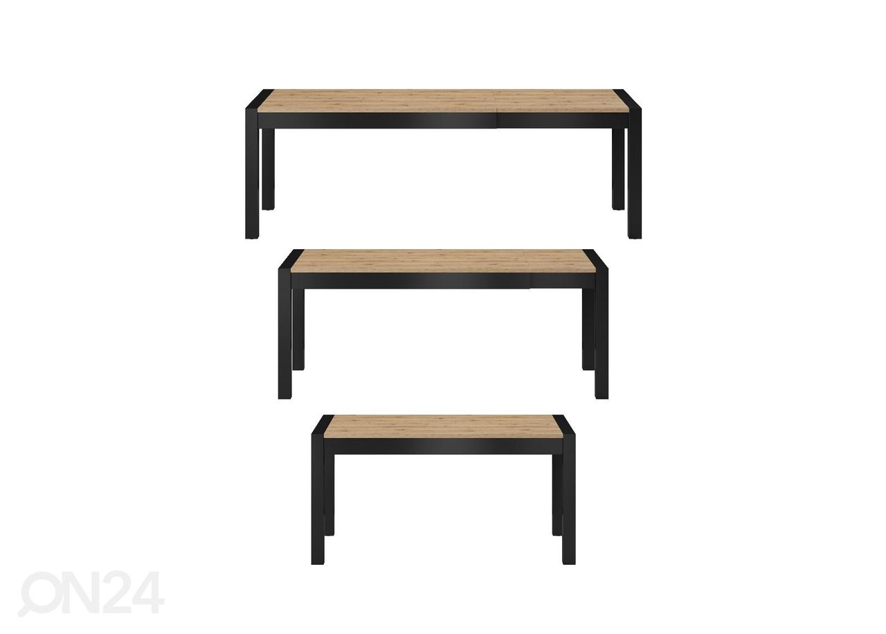 Pikendatav söögilaud 160-240x90 cm suurendatud