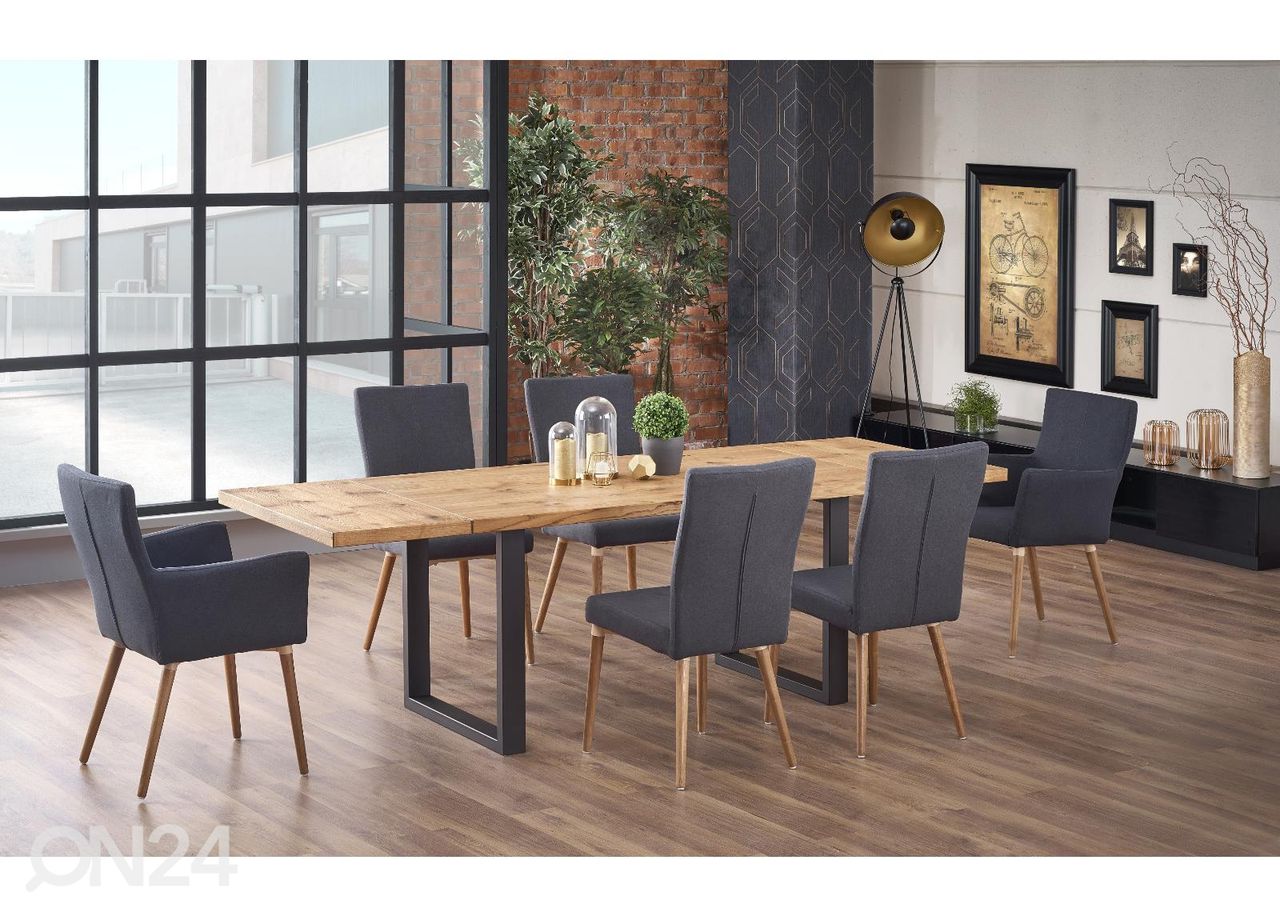 Pikendatav söögilaud 160/250x90 cm suurendatud