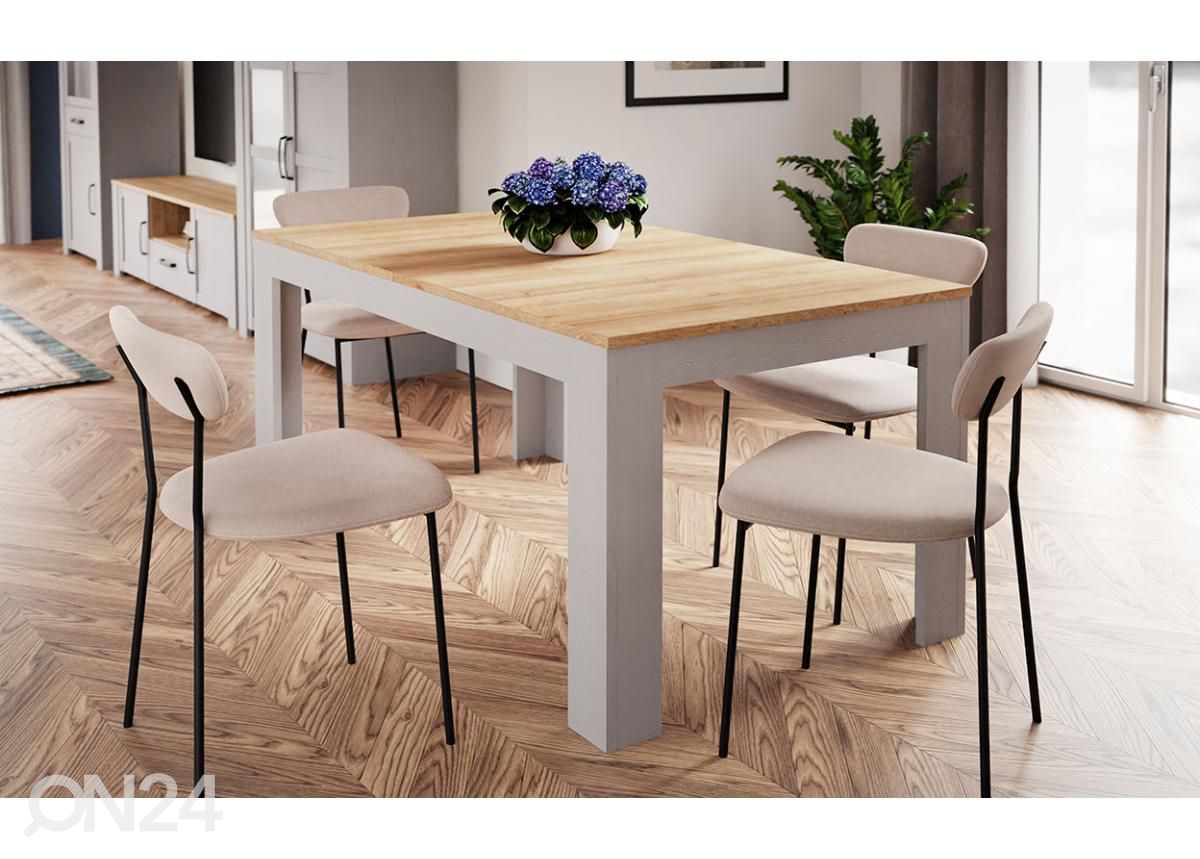 Pikendatav söögilaud 160/270x90 cm suurendatud