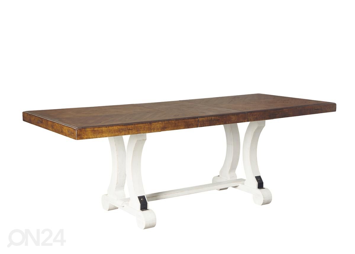 Pikendatav söögilaud 177/218x91 cm suurendatud