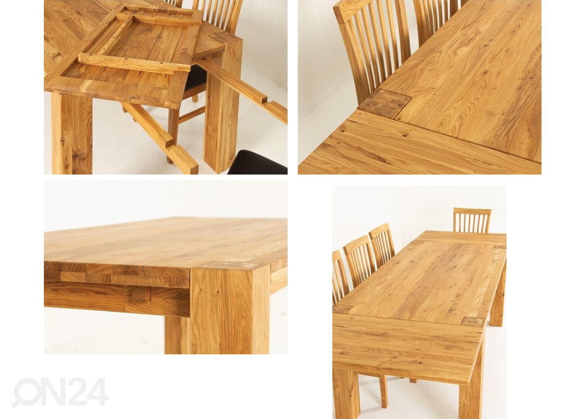 Pikendatav söögilaud 180-280x90 cm suurendatud