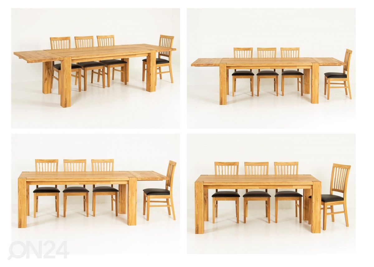 Pikendatav söögilaud 180-280x90 cm suurendatud