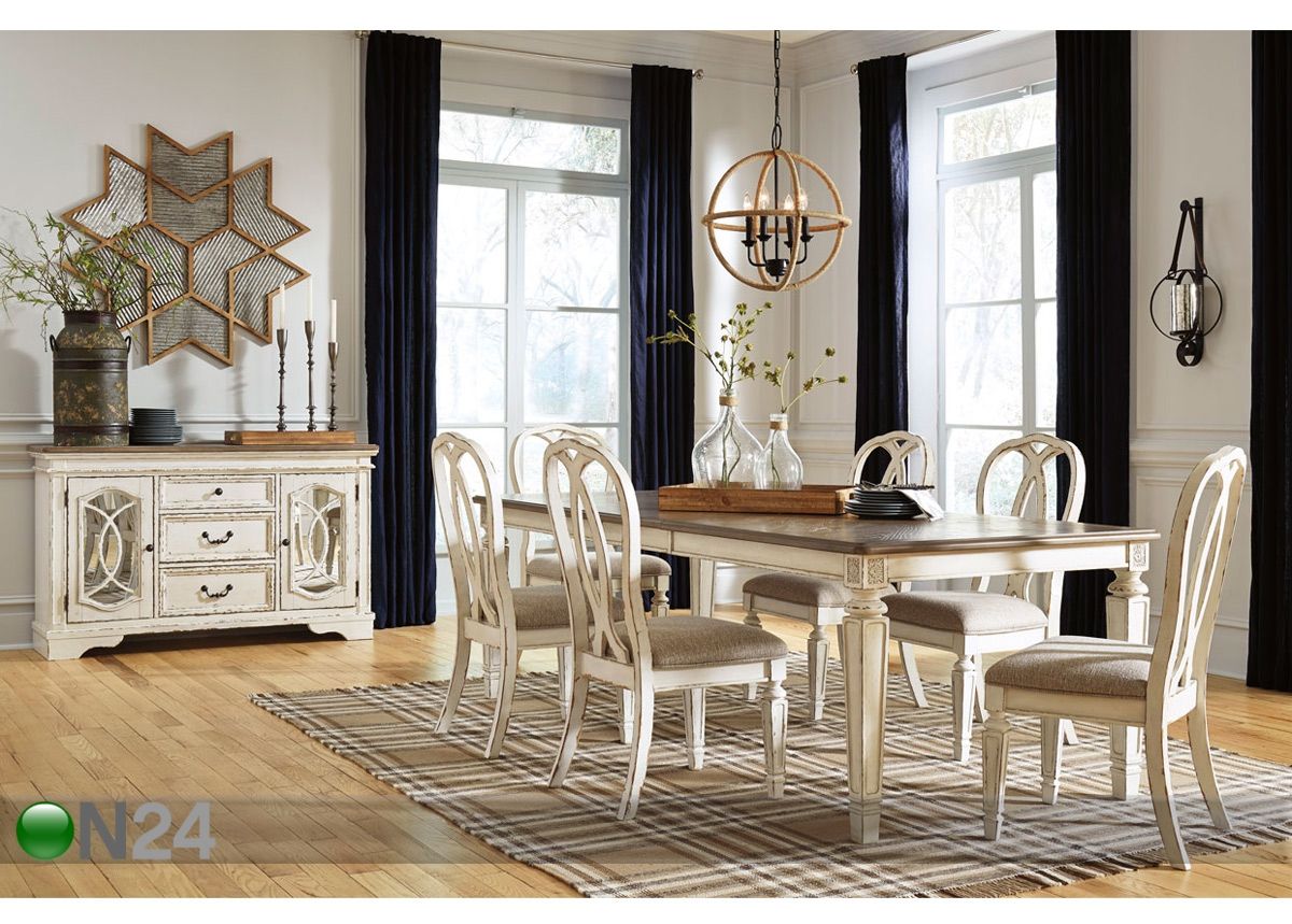 Pikendatav söögilaud 198/244x107 cm suurendatud