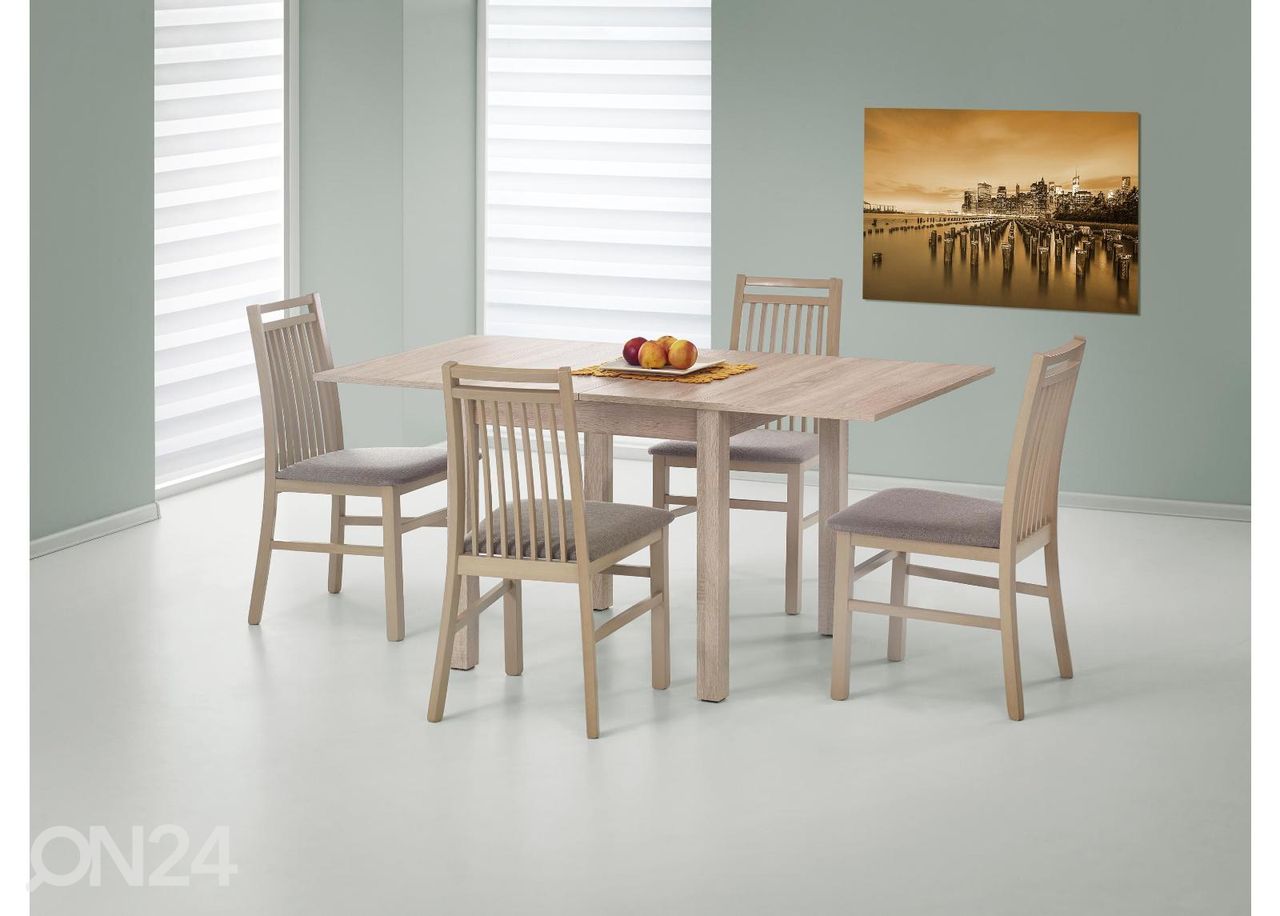 Pikendatav söögilaud 80/160x80 cm suurendatud