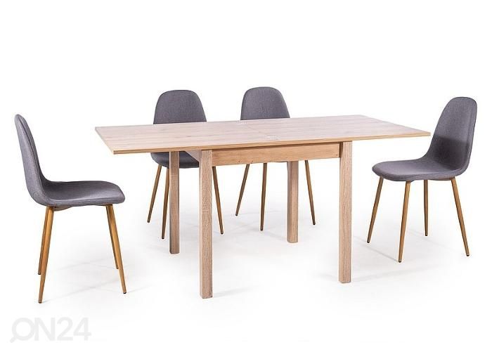 Pikendatav söögilaud 80-160x80 cm suurendatud