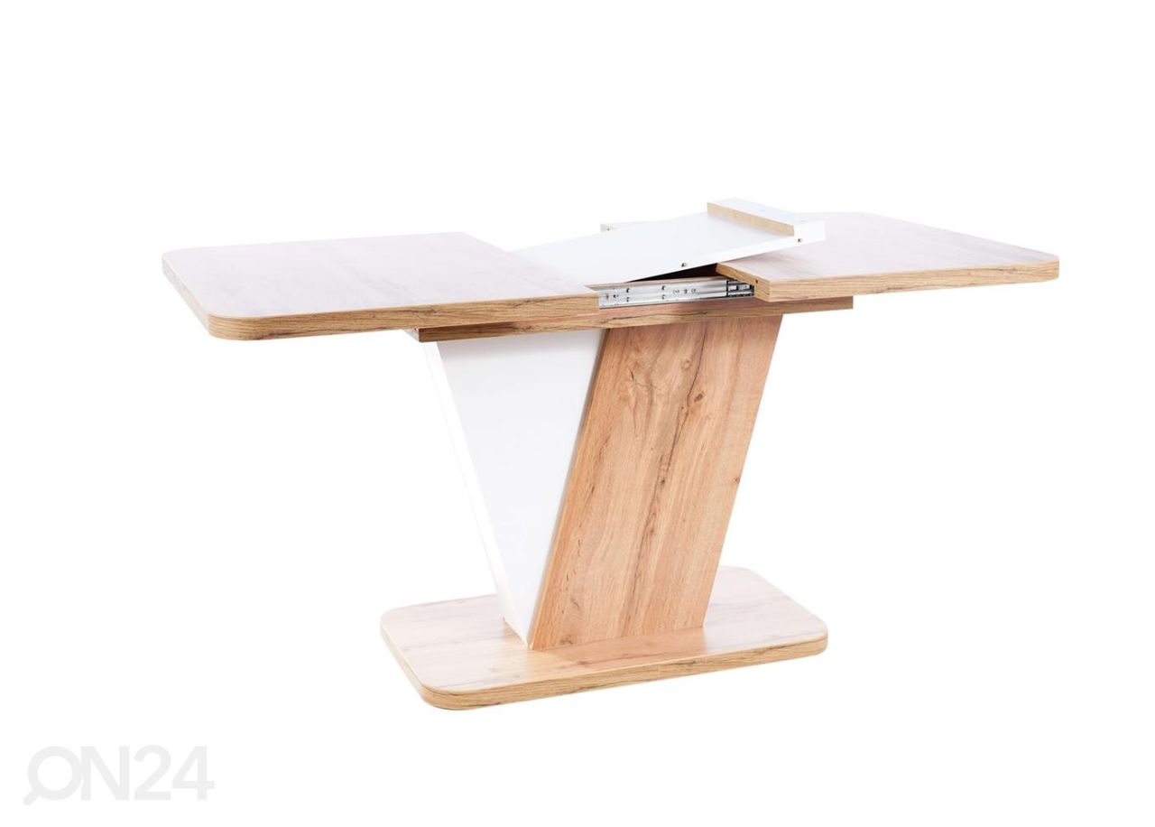 Pikendatav söögilaud 80x120-160 cm suurendatud