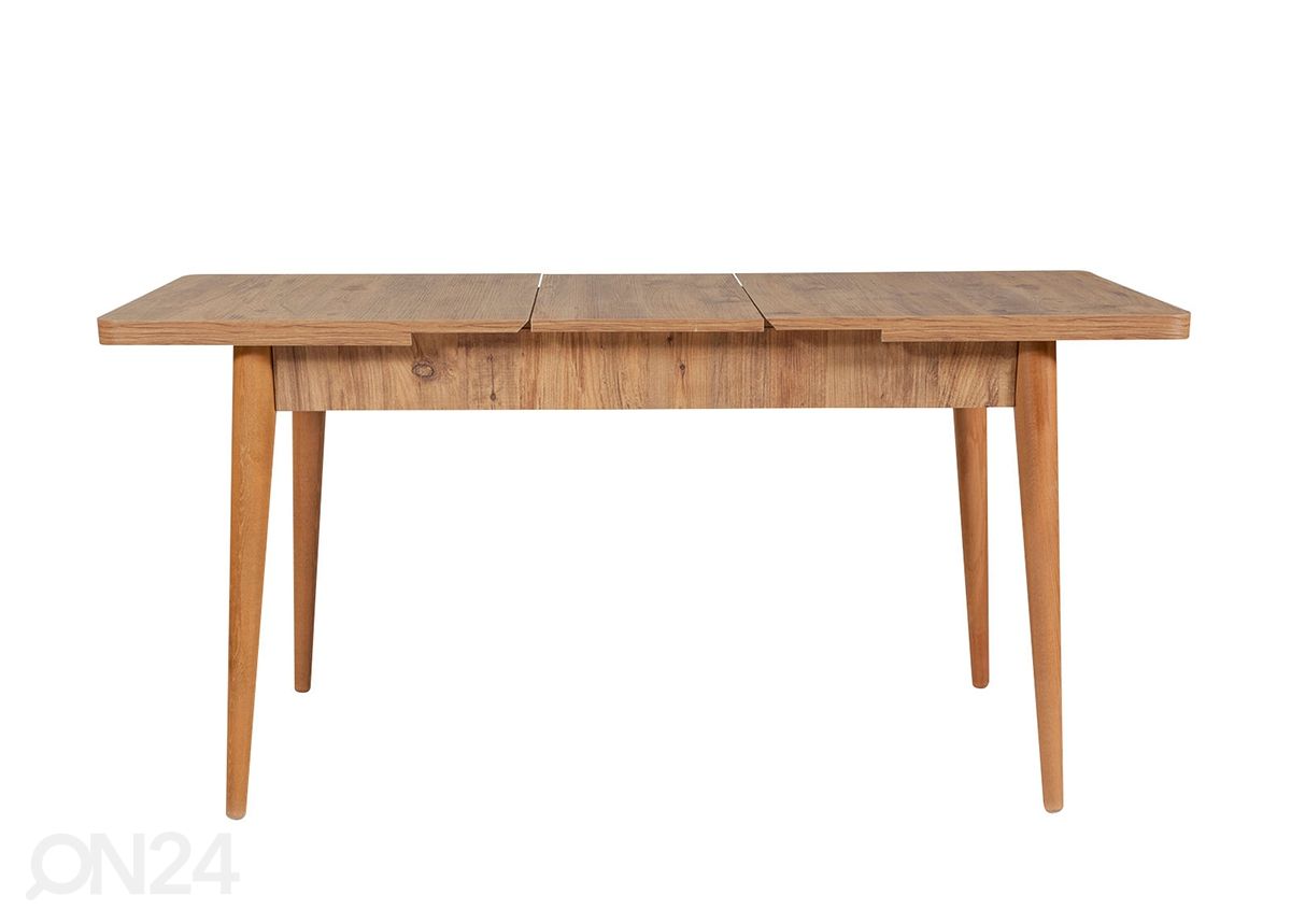 Pikendatav söögilaud 80x130-165 cm + 2 tooli+2 pinki suurendatud