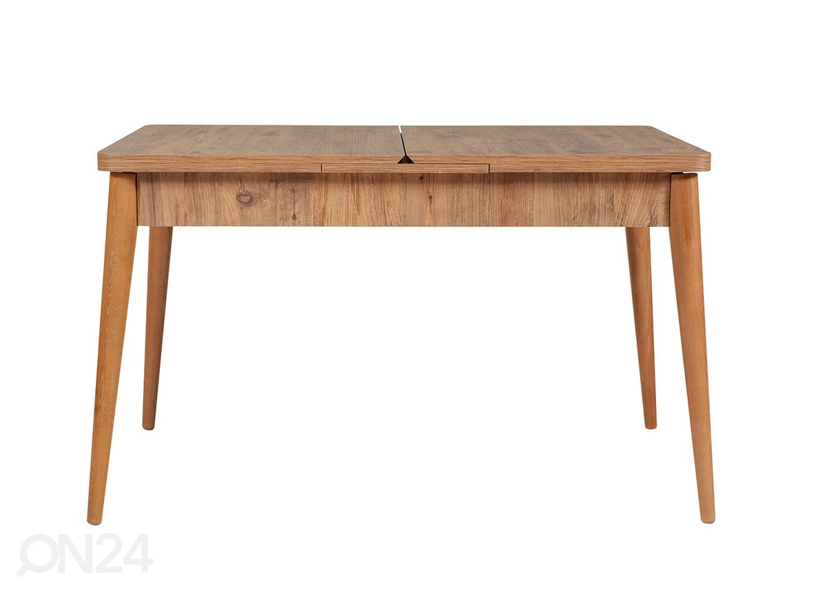 Pikendatav söögilaud 80x130-165 cm + 2 tooli+2 pinki suurendatud