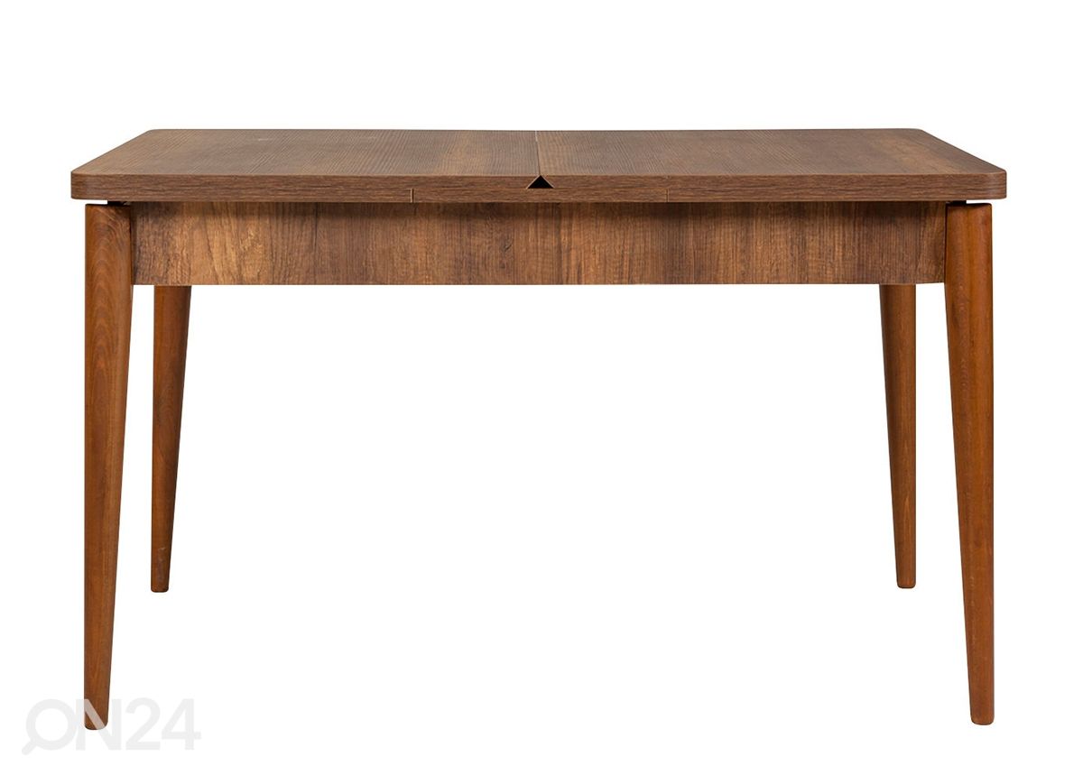 Pikendatav söögilaud 80x130-165 cm + 2 tooli+2 pinki suurendatud