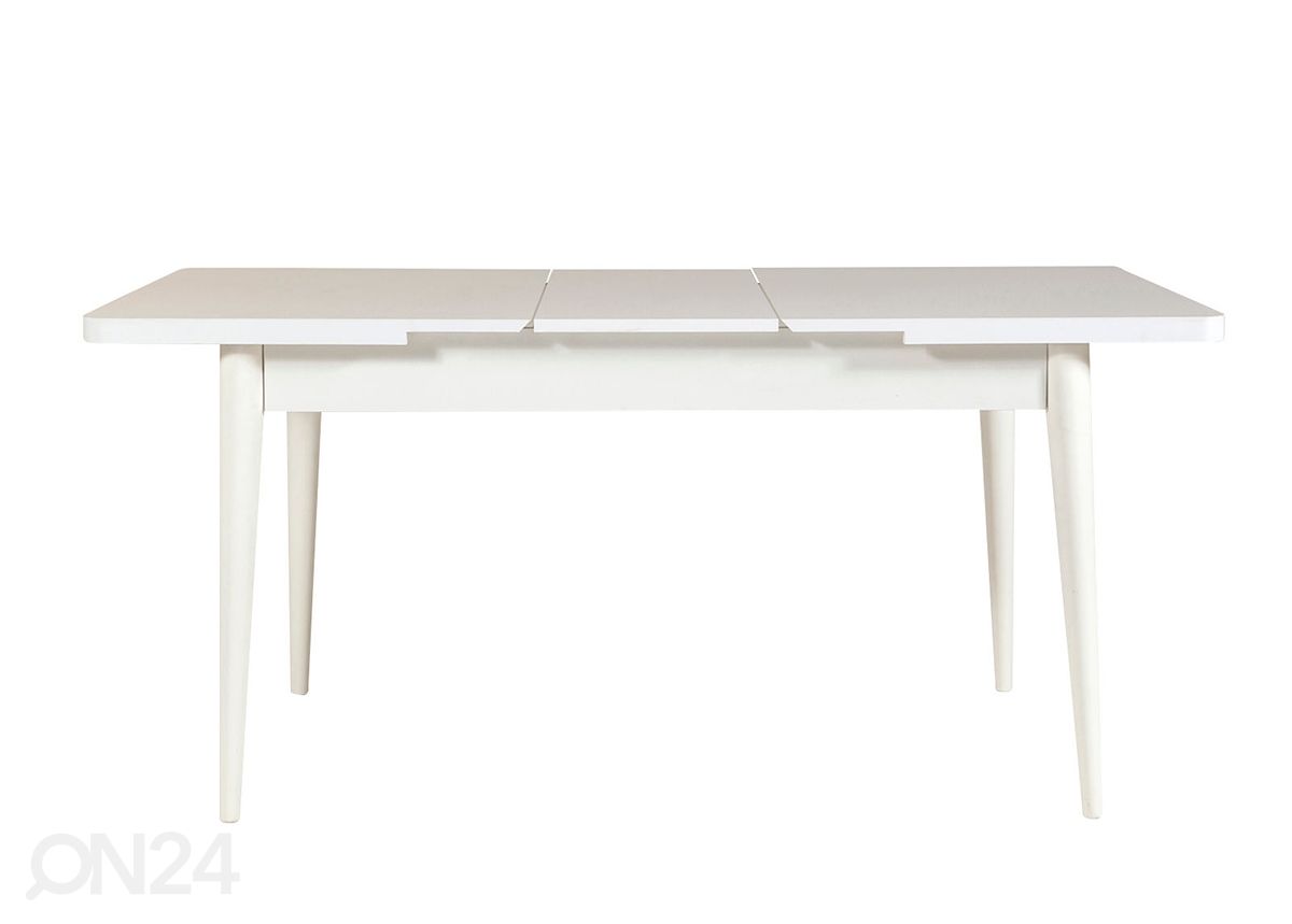Pikendatav söögilaud 80x130-165 cm + 2 tooli+2 pinki suurendatud