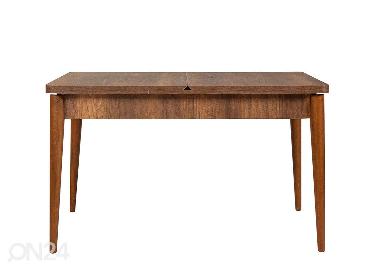 Pikendatav söögilaud 80x130-165 cm + 2 tooli+2 pinki suurendatud