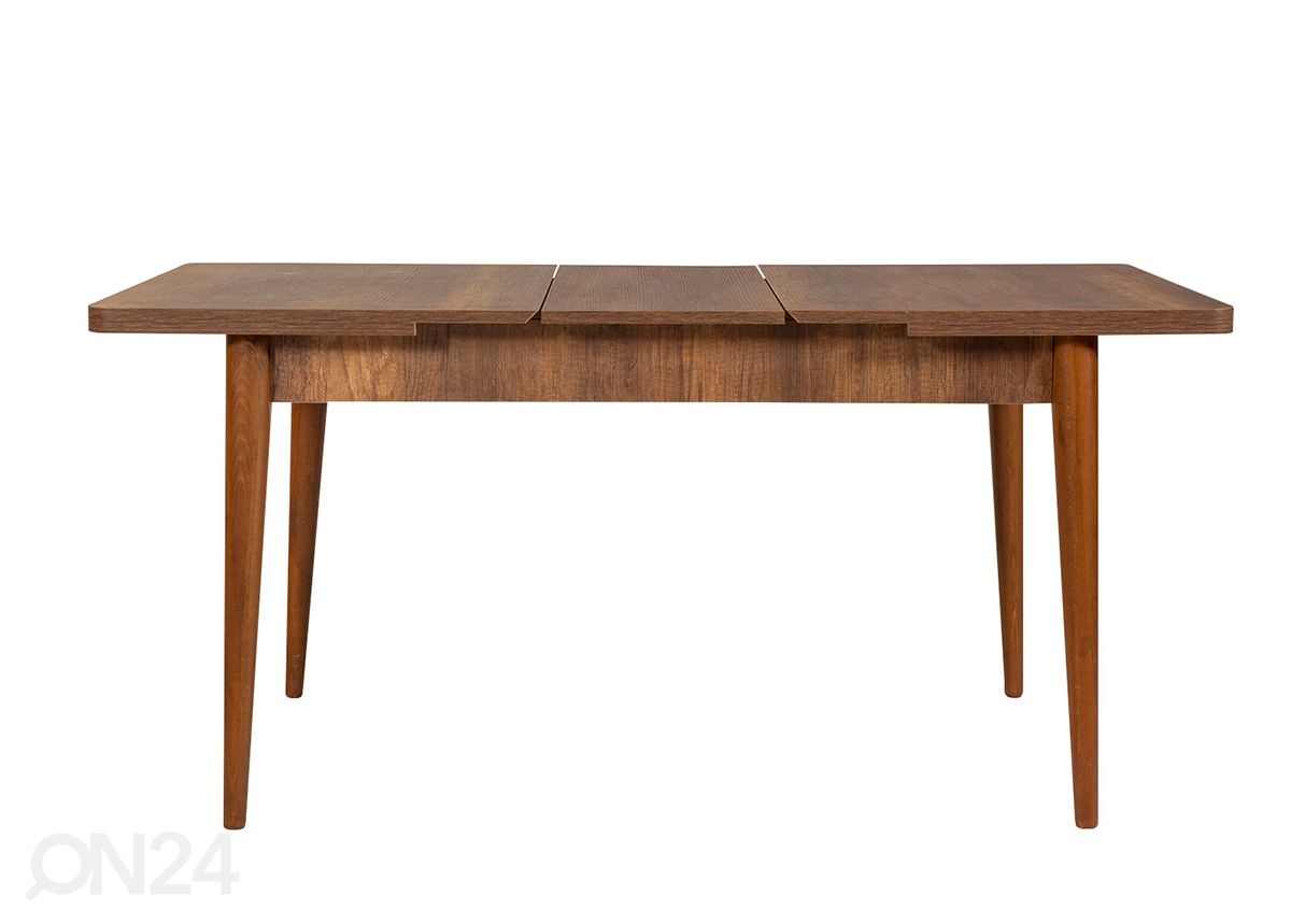 Pikendatav söögilaud 80x130-165 cm + 2 tooli+2 pinki suurendatud