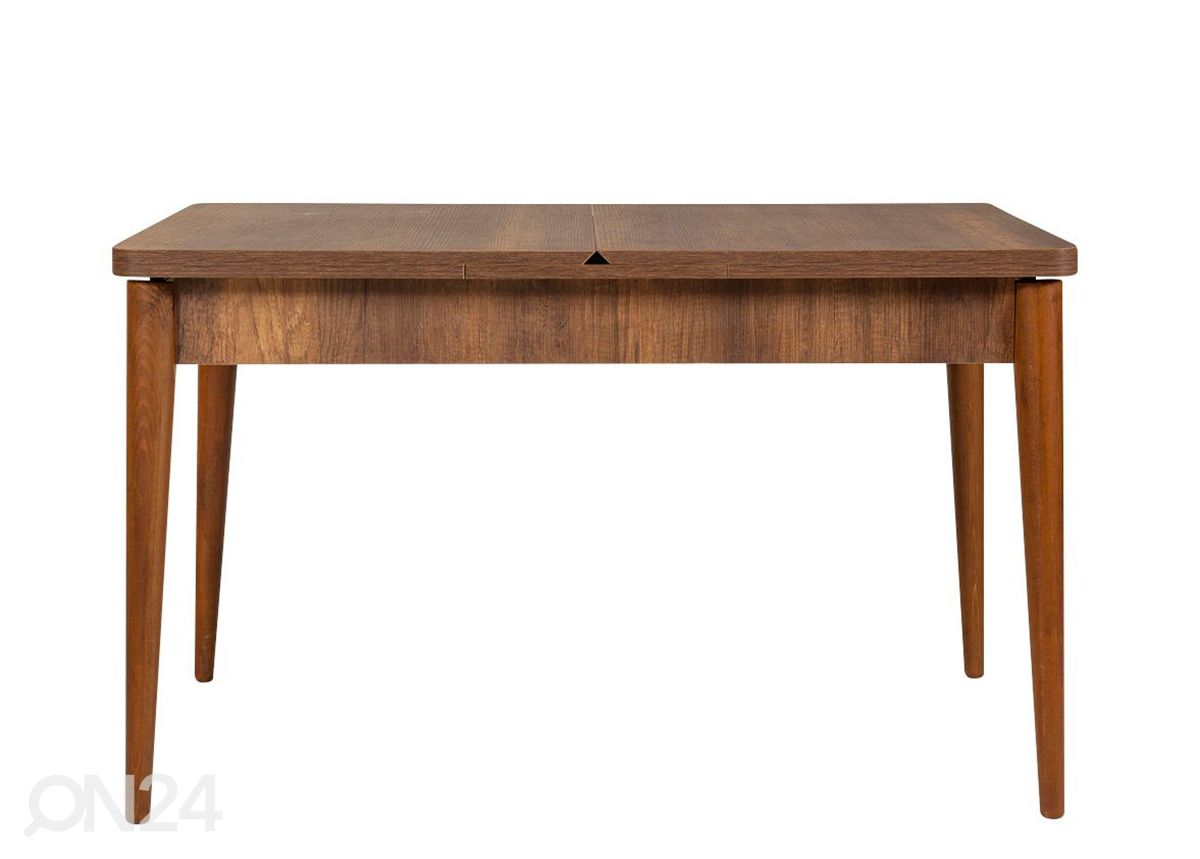 Pikendatav söögilaud 80x130-165 cm + 2 tooli+2 pinki suurendatud
