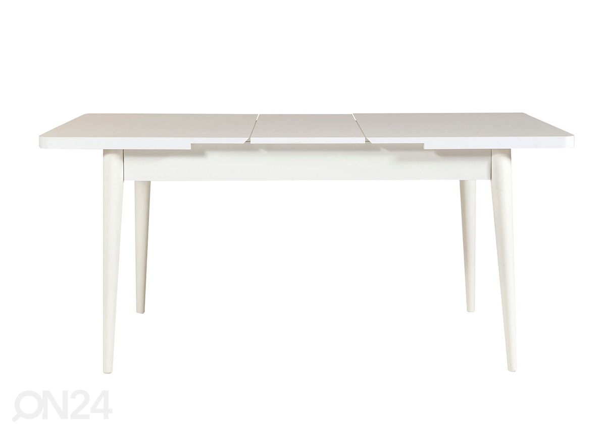 Pikendatav söögilaud 80x130-165 cm + 2 tooli+2 pinki suurendatud